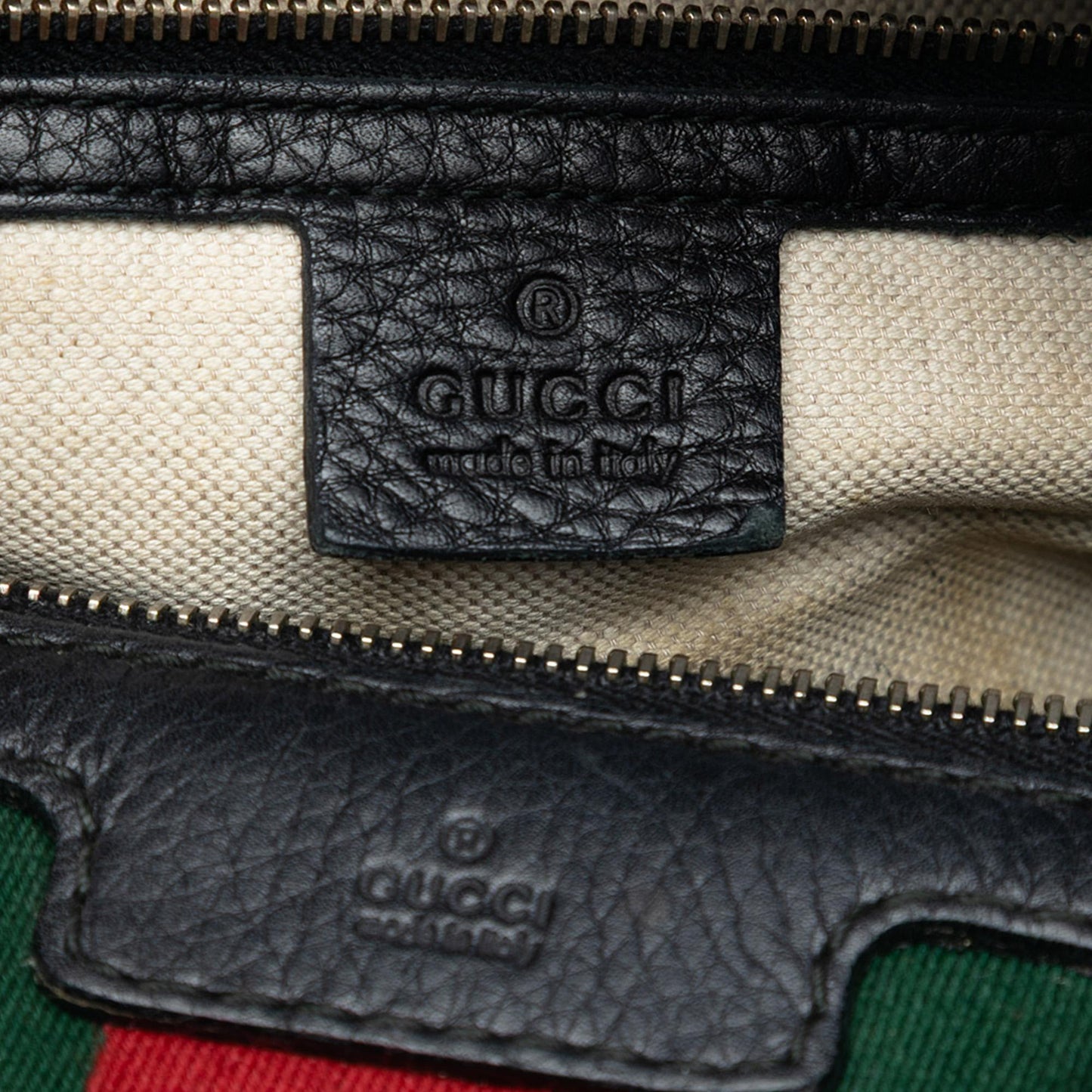Gucci Calfskin Web Joy Boston Bag