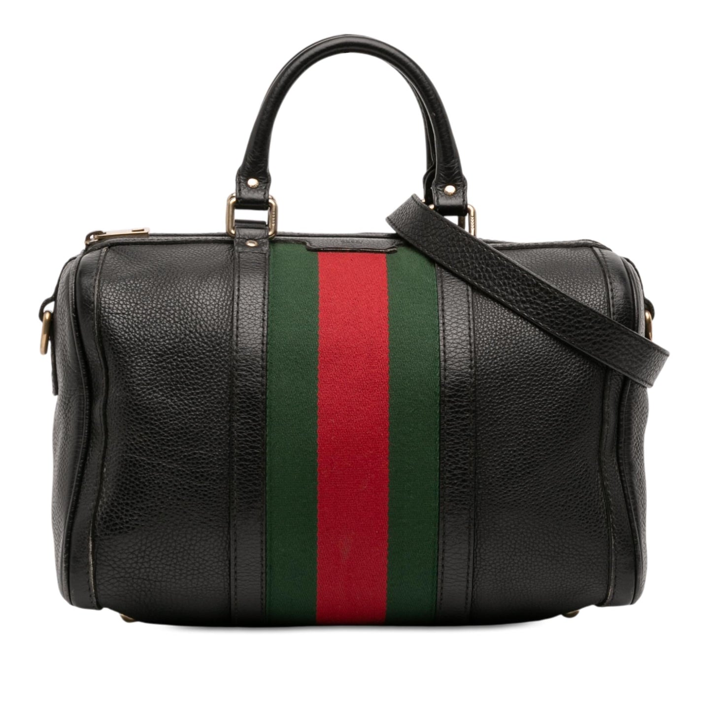 Gucci Calfskin Web Joy Boston Bag