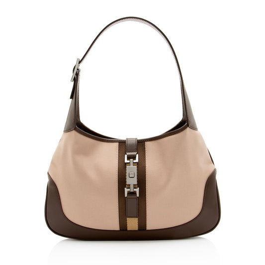 Gucci Canvas Jackie Shoulder Bag