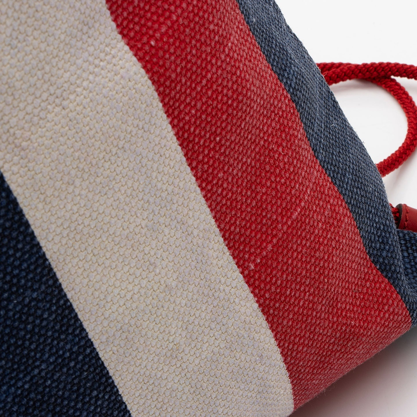 Gucci Canvas Sylvie Stripe Logo Drawstring Backpack