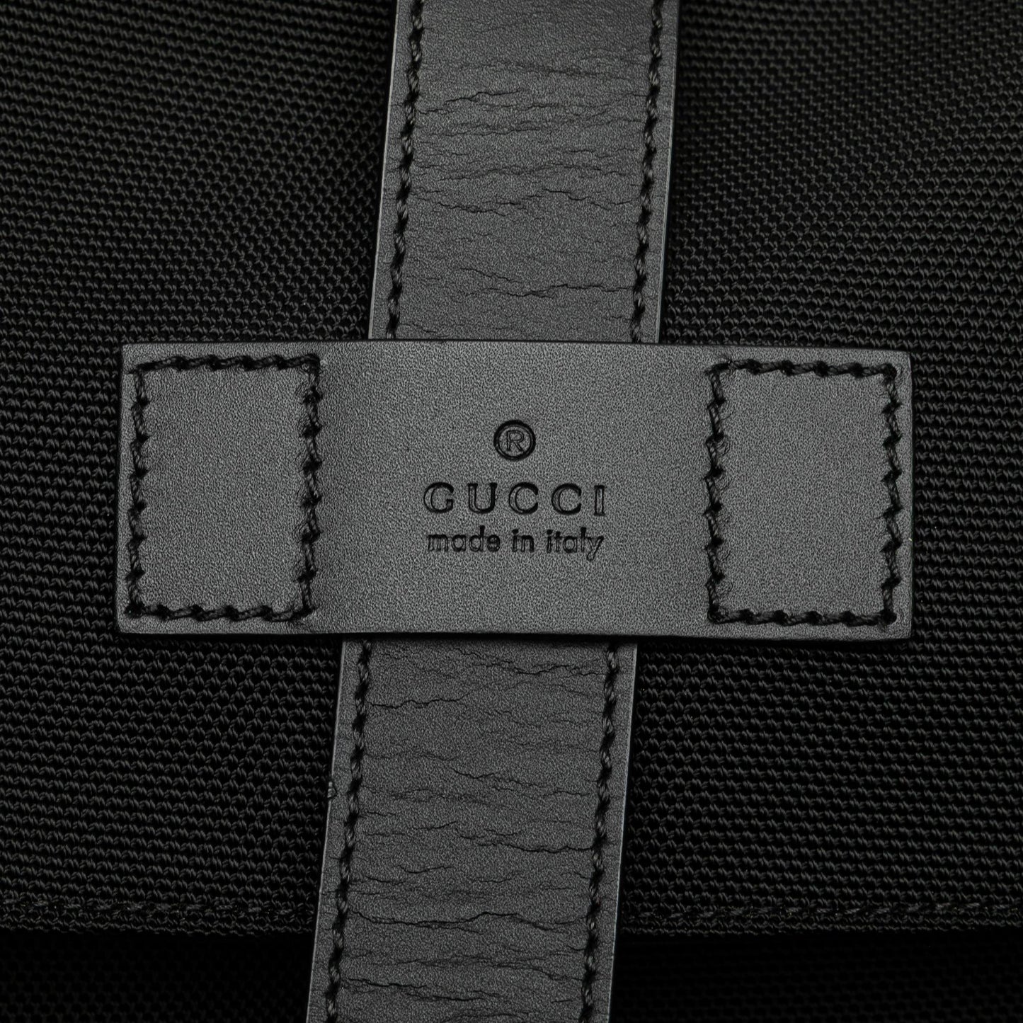 Gucci Canvas Techno Web Fold Over Backpack