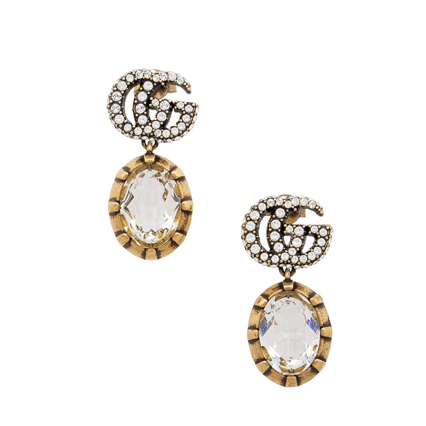 Gucci Crystal GG Marmont Earrings