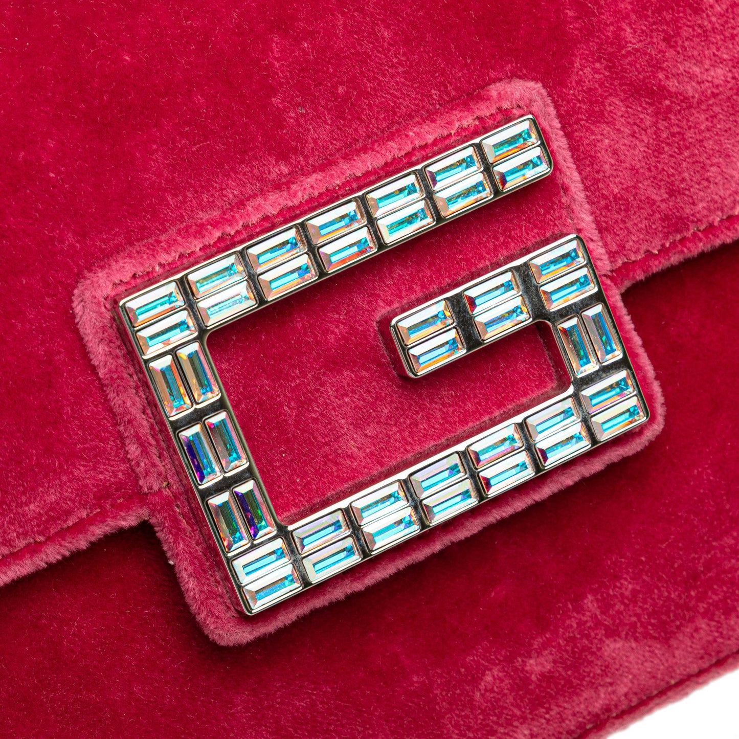 Gucci Crystal GG Velvet Broadway Crossbody