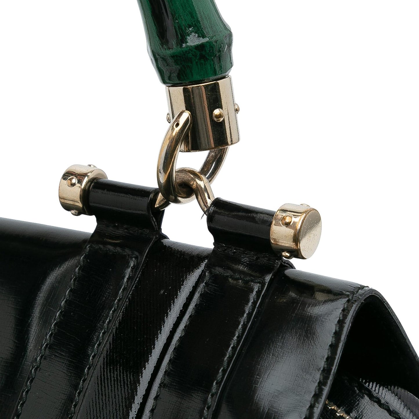 Gucci Dialux Pop Coated Canvas Bamboo Top Handle Bag