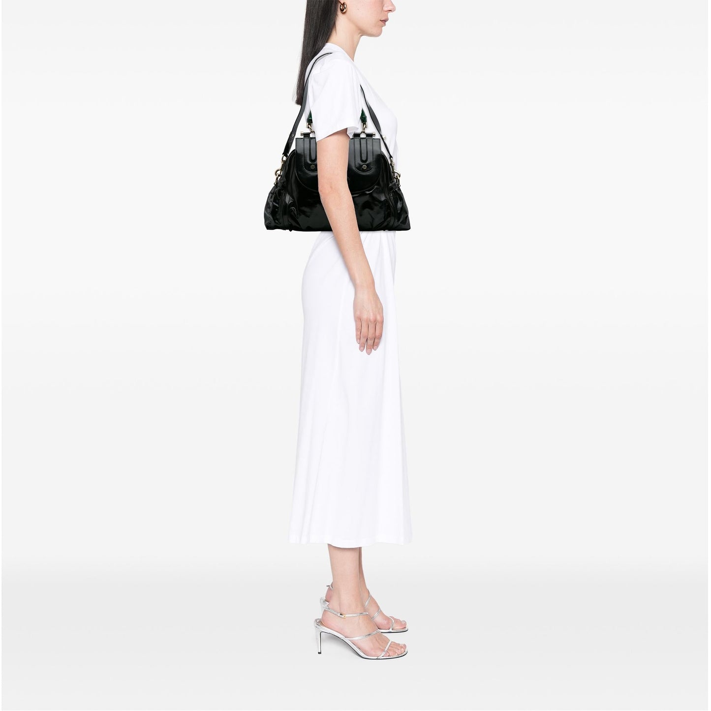Gucci Dialux Pop Coated Canvas Bamboo Top Handle Bag