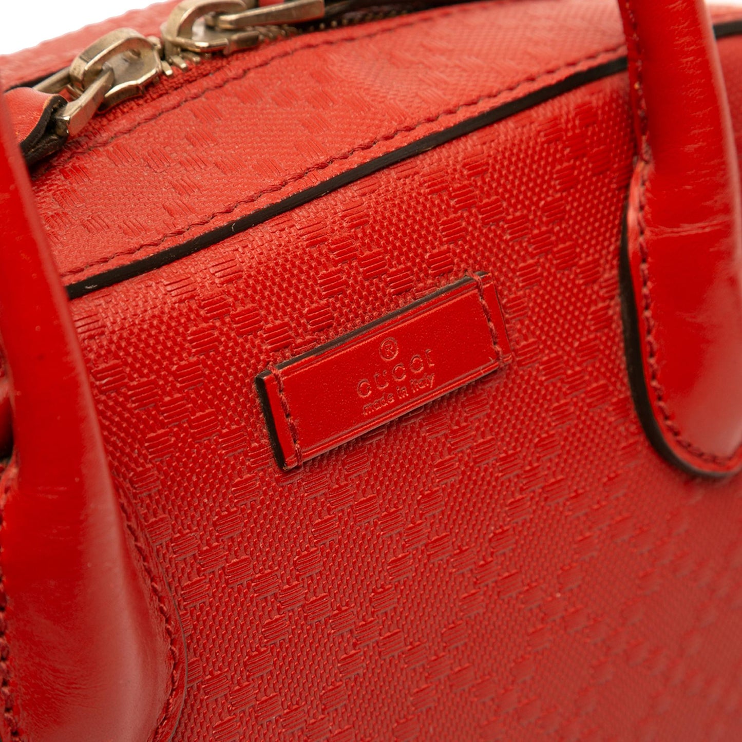Gucci Diamante Bright Leather Satchel