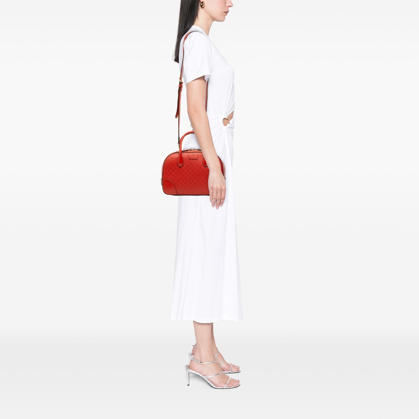 Gucci Diamante Bright Leather Satchel
