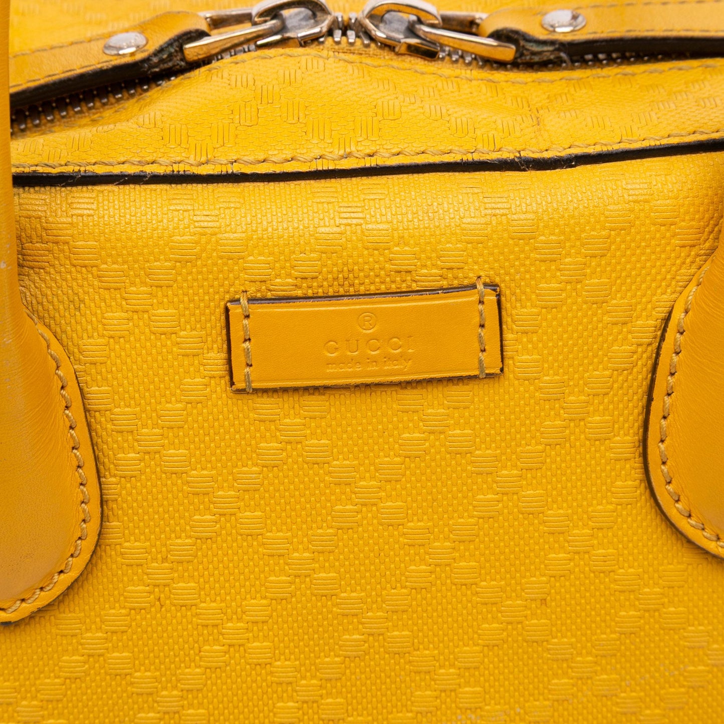 Gucci Diamante Bright Leather Satchel