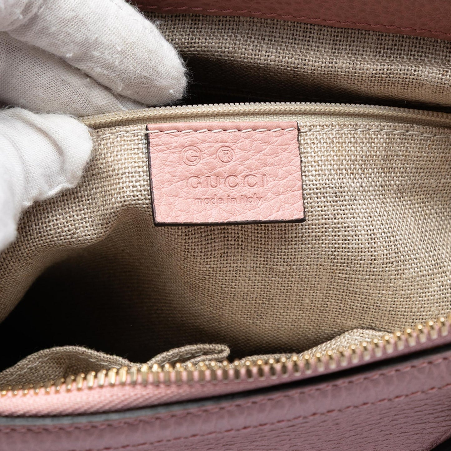 Gucci Dollar Calfskin GG Charm Satchel