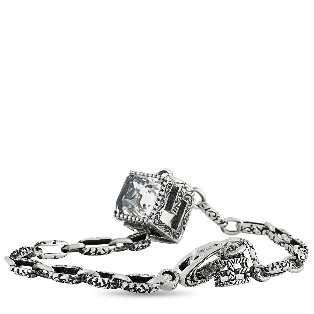 Luxury Gucci Trending 2025 Bracelet with GG Cube in Silver
