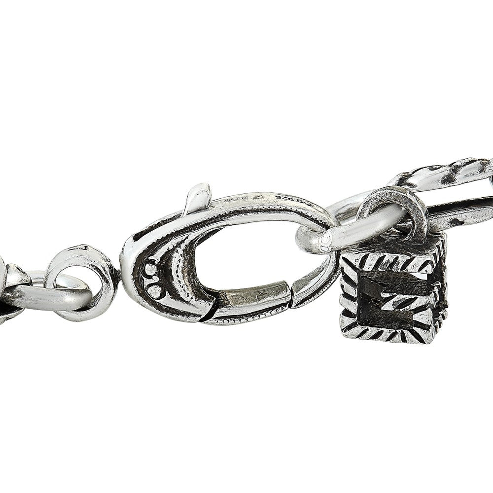 Luxury Gucci Trending 2025 Bracelet with GG Cube in Silver