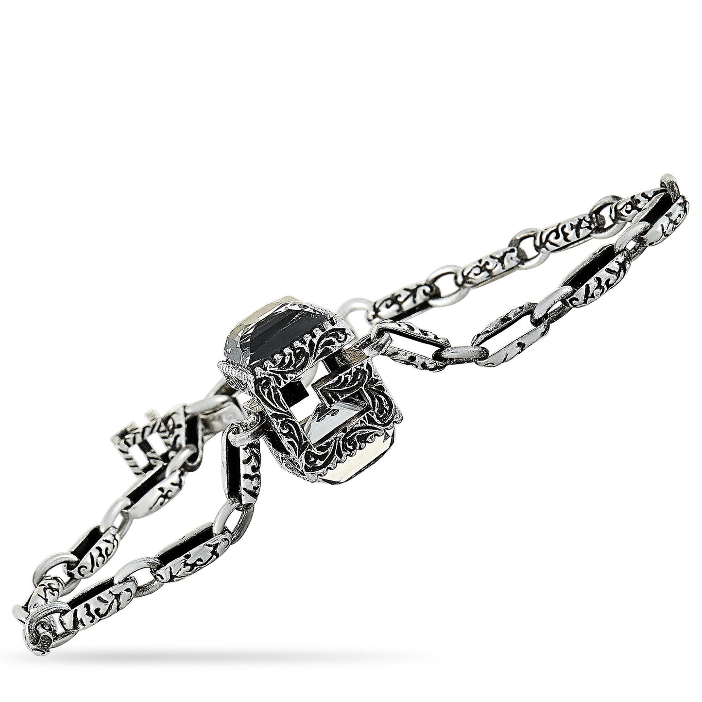 Luxury Gucci Trending 2025 Bracelet with GG Cube in Silver