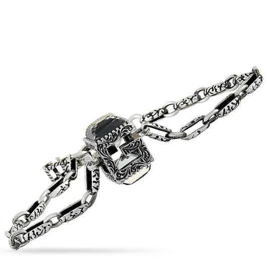 Luxury Gucci Trending 2025 Bracelet with GG Cube in Silver