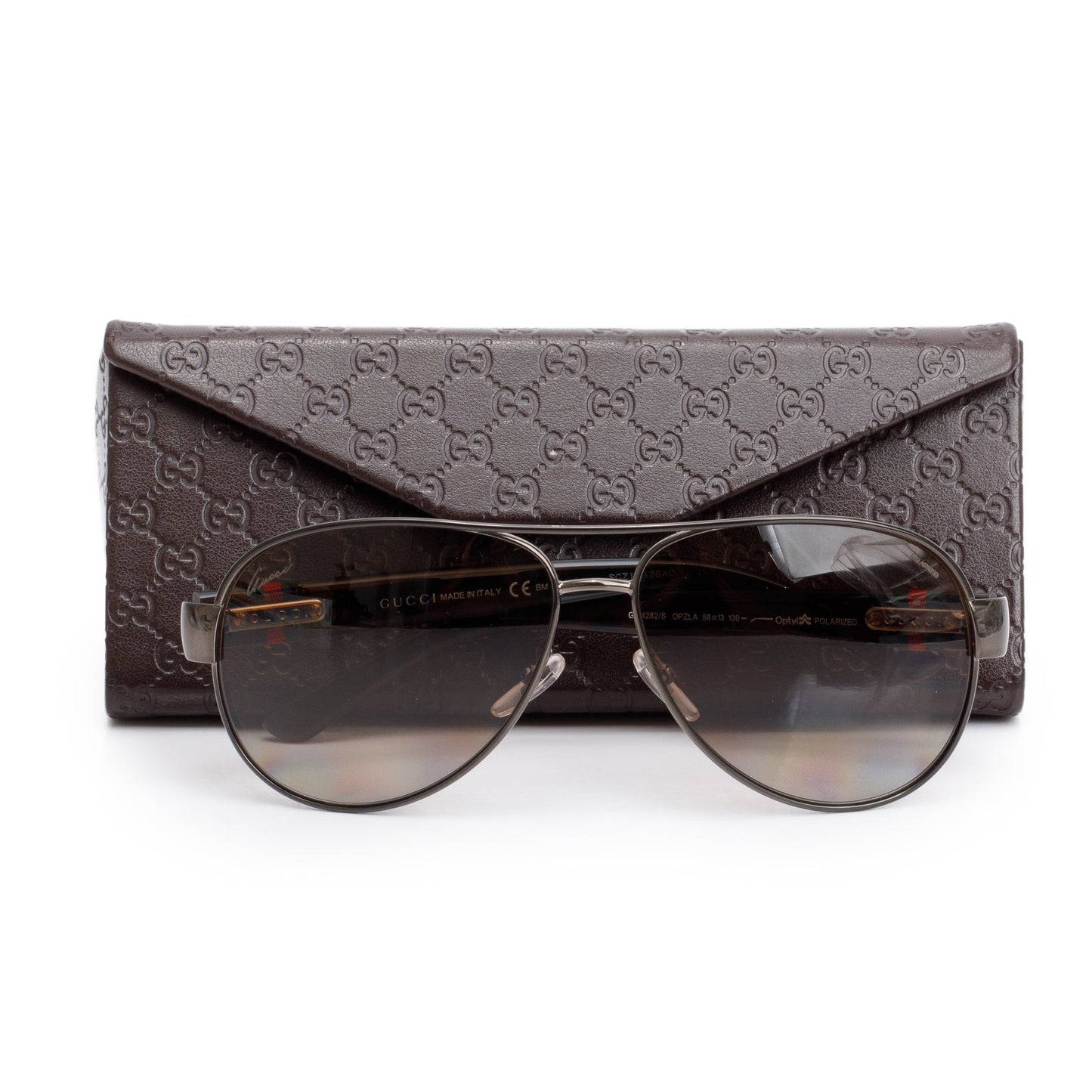 Gucci GG 04282/S Gun-Metal Frame Aviator Sunglasses