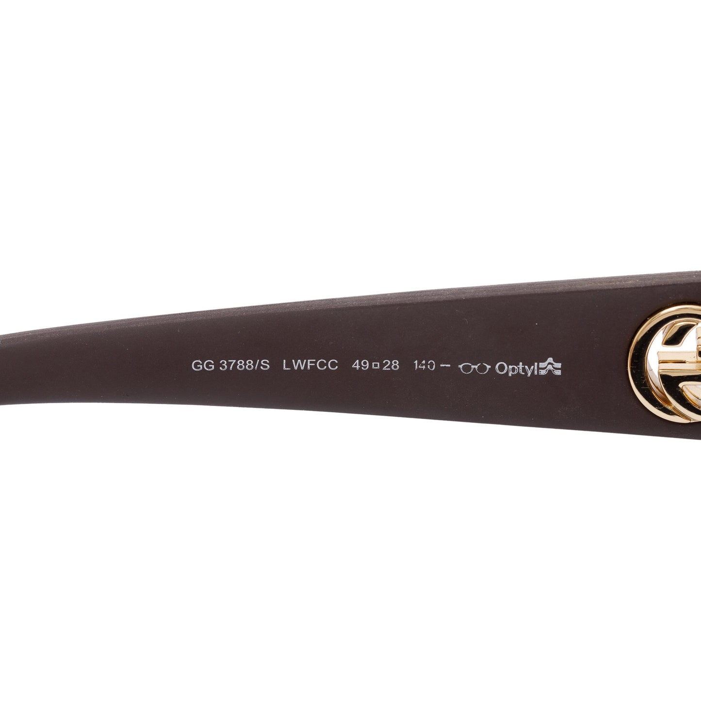 Gucci GG 3788/S Havana Acetate Diamante Round Sunglasses