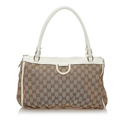 Gucci GG Abbey D-Ring Canvas Shoulder Bag (SHG-37228)