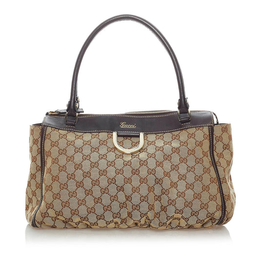 Gucci GG Abbey-D Ring Canvas Tote Bag (SHG-30364)