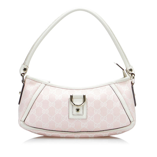 Gucci GG Canvas Abbey D-Ring Baguette (SHG-O6AhCn)