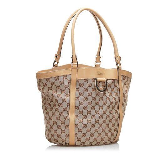 Luxury Gucci GG Canvas Abbey D-Ring Bucket Tote (SHG-zA5ukb)