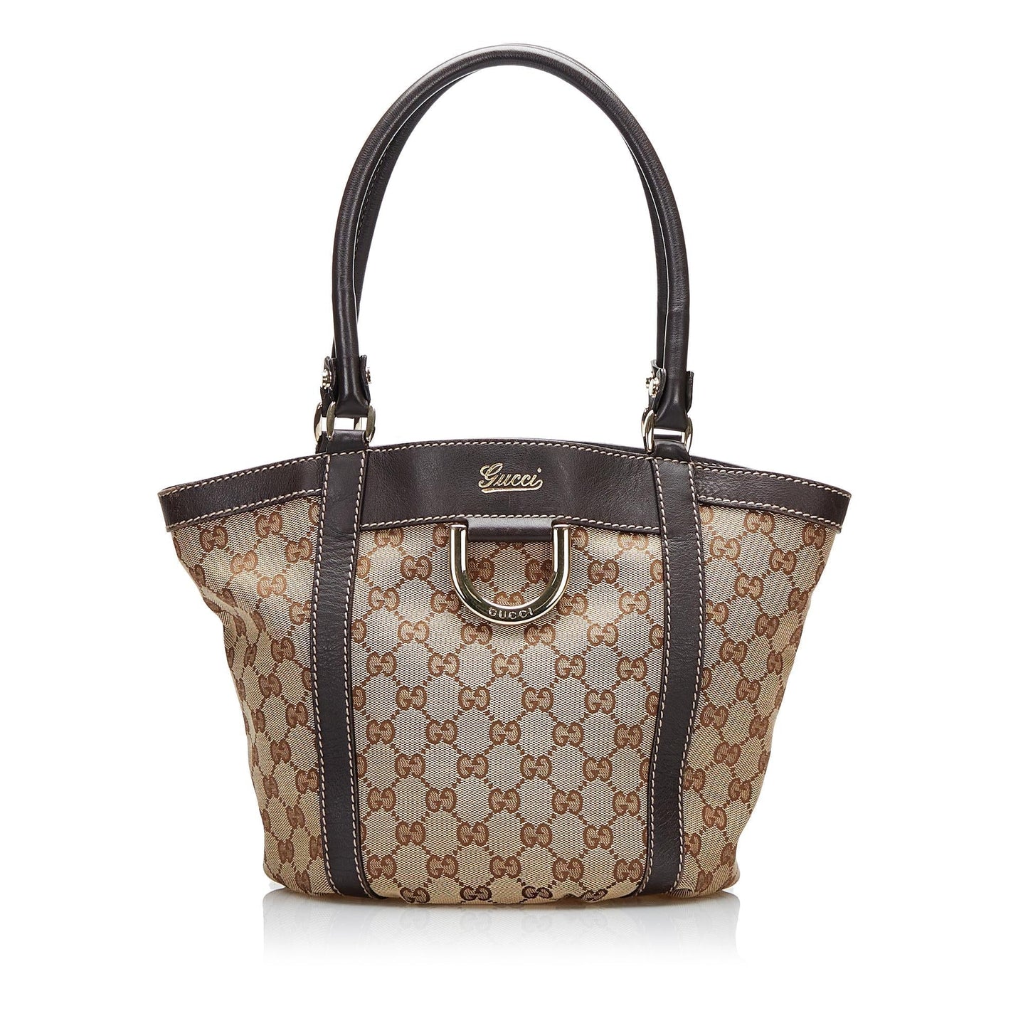 Luxury Gucci GG Canvas Abbey D-Ring Bucket Tote (SHG-URGinx)