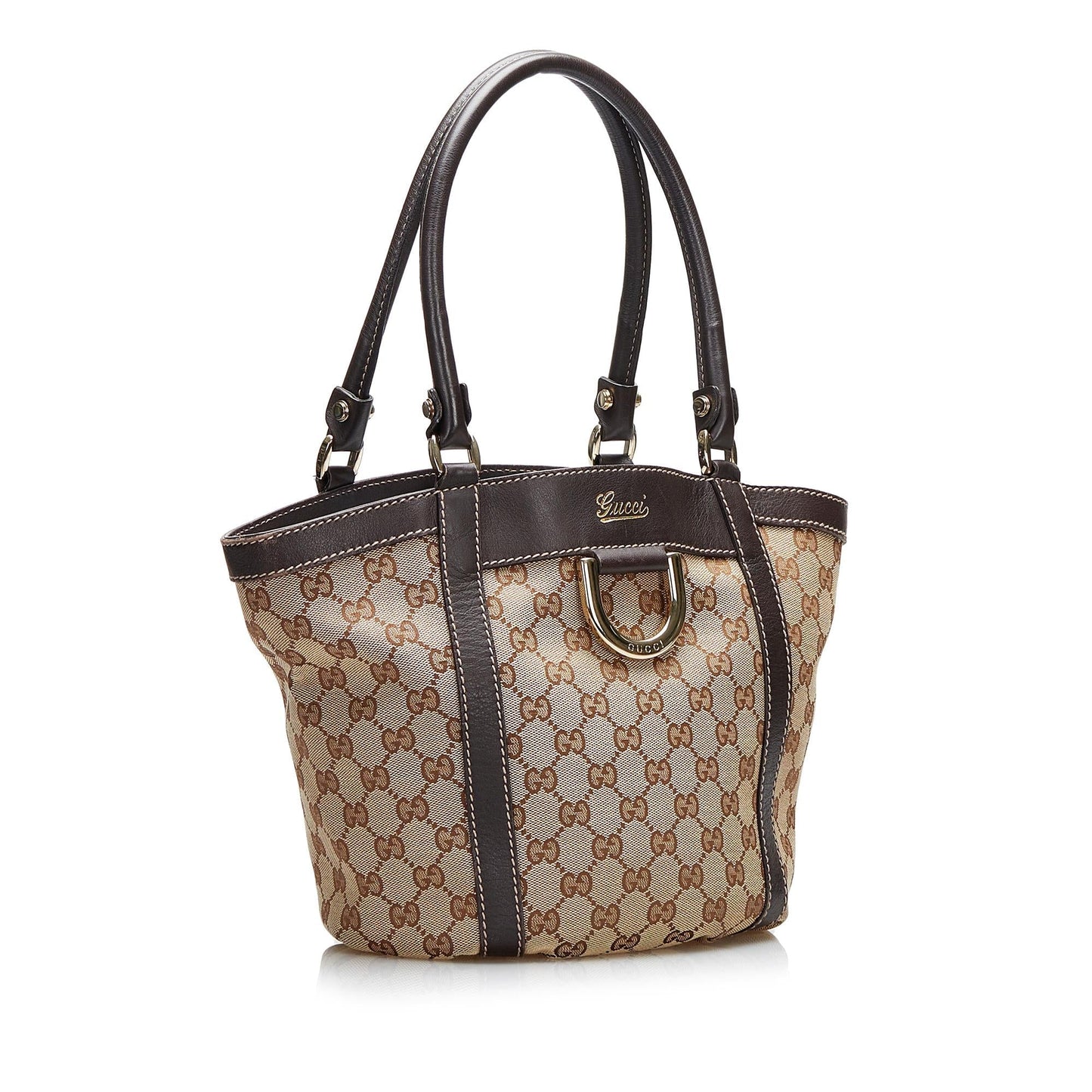Luxury Gucci GG Canvas Abbey D-Ring Bucket Tote (SHG-URGinx)