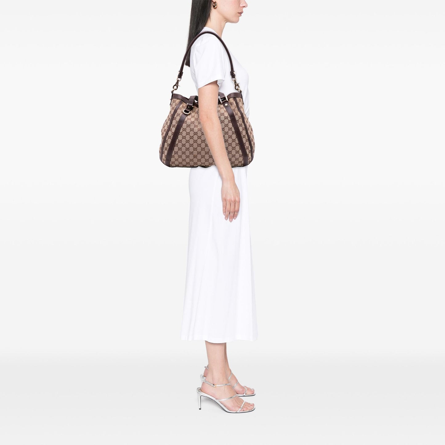 Gucci GG Canvas Abbey D Ring Convertible Satchel