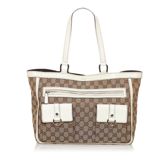 Gucci GG Canvas Abbey D-Ring Pocket Tote Bag (SHG-31348)
