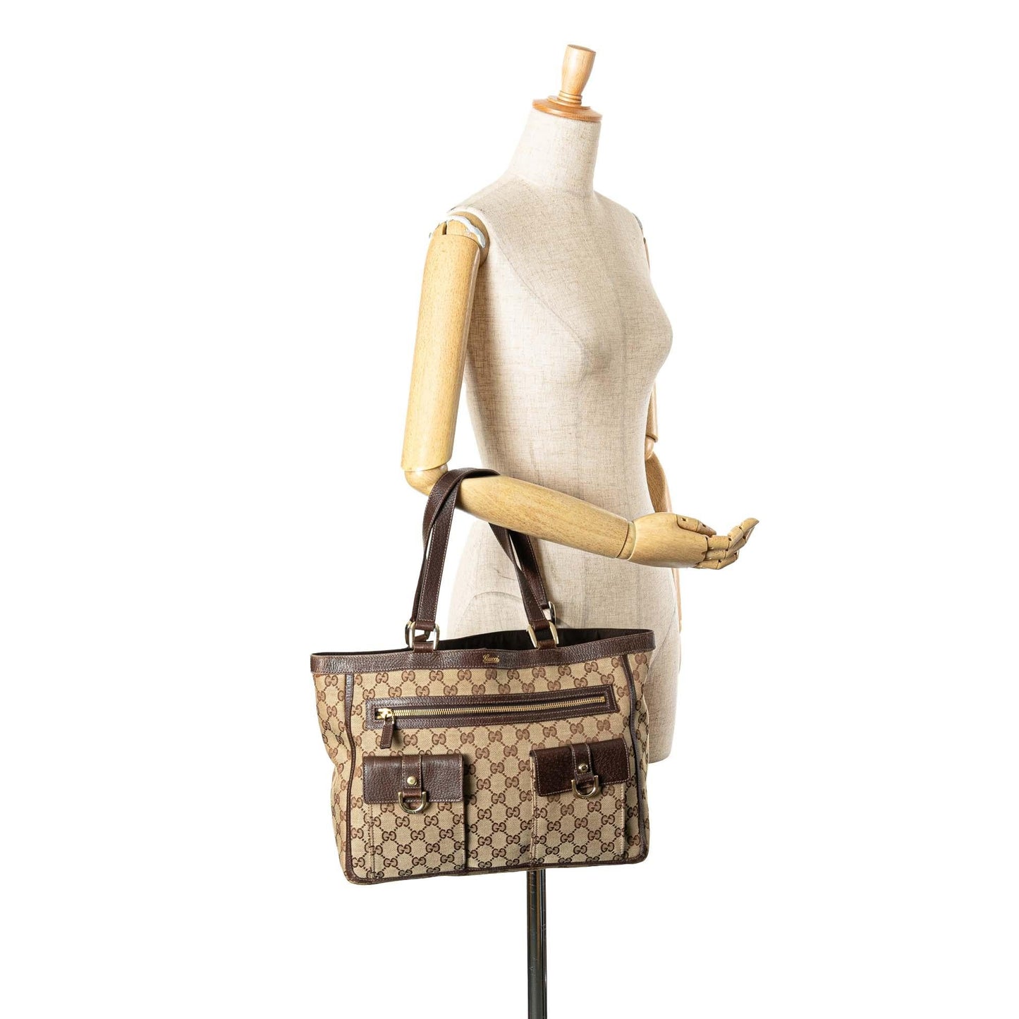 Gucci GG Canvas Abbey D Ring Pocket Tote
