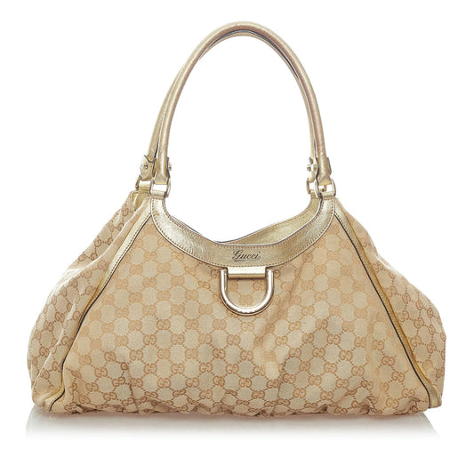 Gucci GG Canvas Abbey D-Ring Shoulder Bag (SHG-33230)