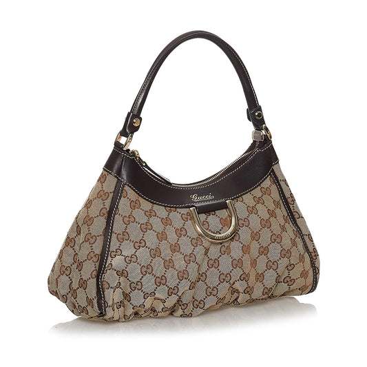Gucci GG Canvas Abbey D-Ring Shoulder Bag (SHG-33937)