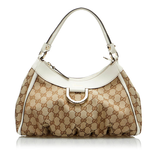 Gucci GG Canvas Abbey D-Ring Shoulder Bag (SHG-Qbw6rY)