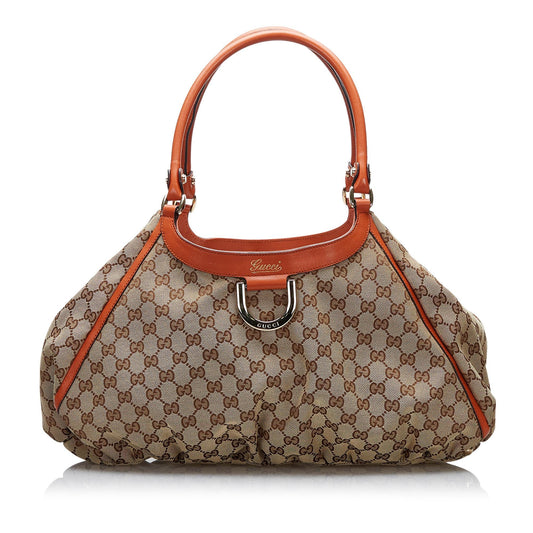 Gucci GG Canvas Abbey D-Ring Shoulder Bag (SHG-ztS7fP)