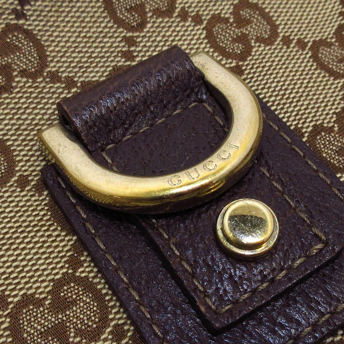 Gucci GG Canvas Abbey D-Ring Shoulder Bag (SHG-dNO3B4)