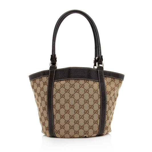 Gucci GG Canvas Abbey D Ring Small Tote (SHF-22935)