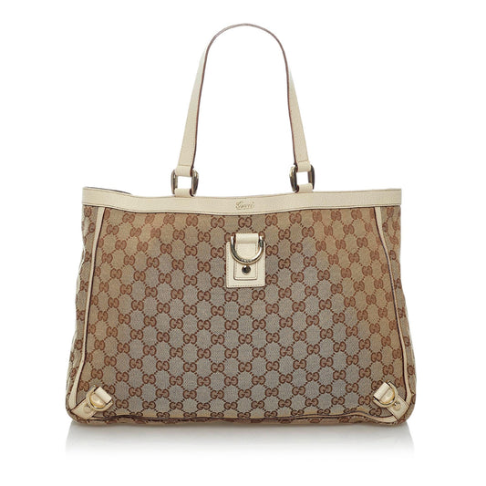 Gucci GG Canvas Abbey D- Ring Tote Bag (SHG-29462)