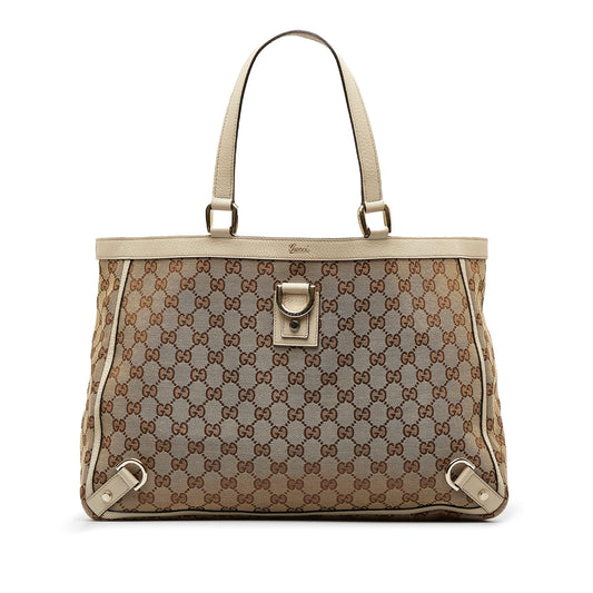 Gucci GG Canvas Abbey D-Ring Tote Bag (SHG-PEYwiu)