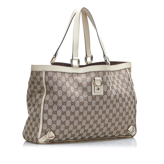 Luxury Gucci GG Canvas Abbey D-Ring Tote (SHG-sXPckG)