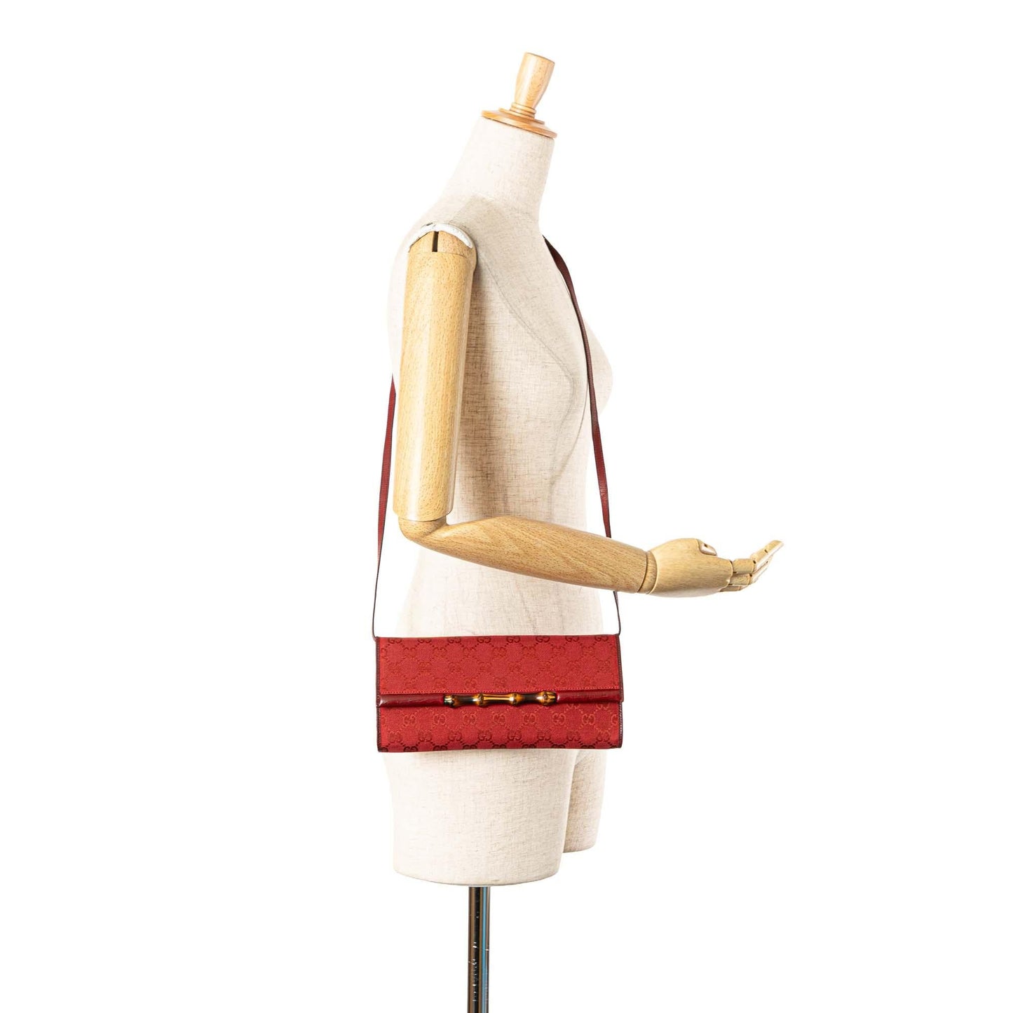 Gucci GG Canvas Bamboo Bar Crossbody