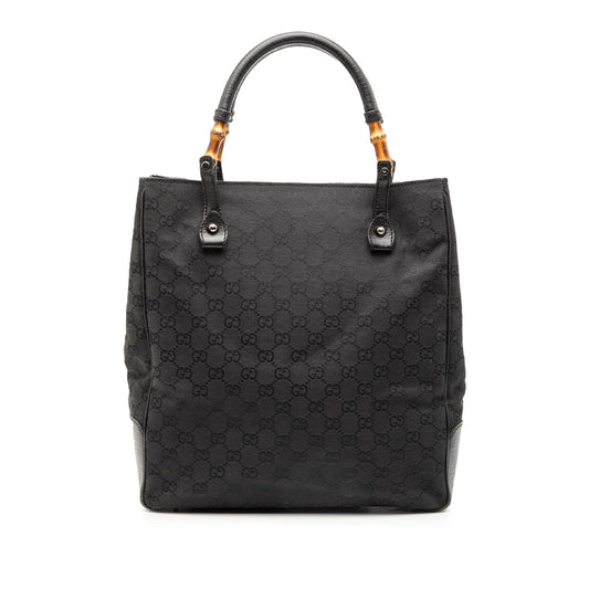 Gucci GG Canvas Bamboo Tote