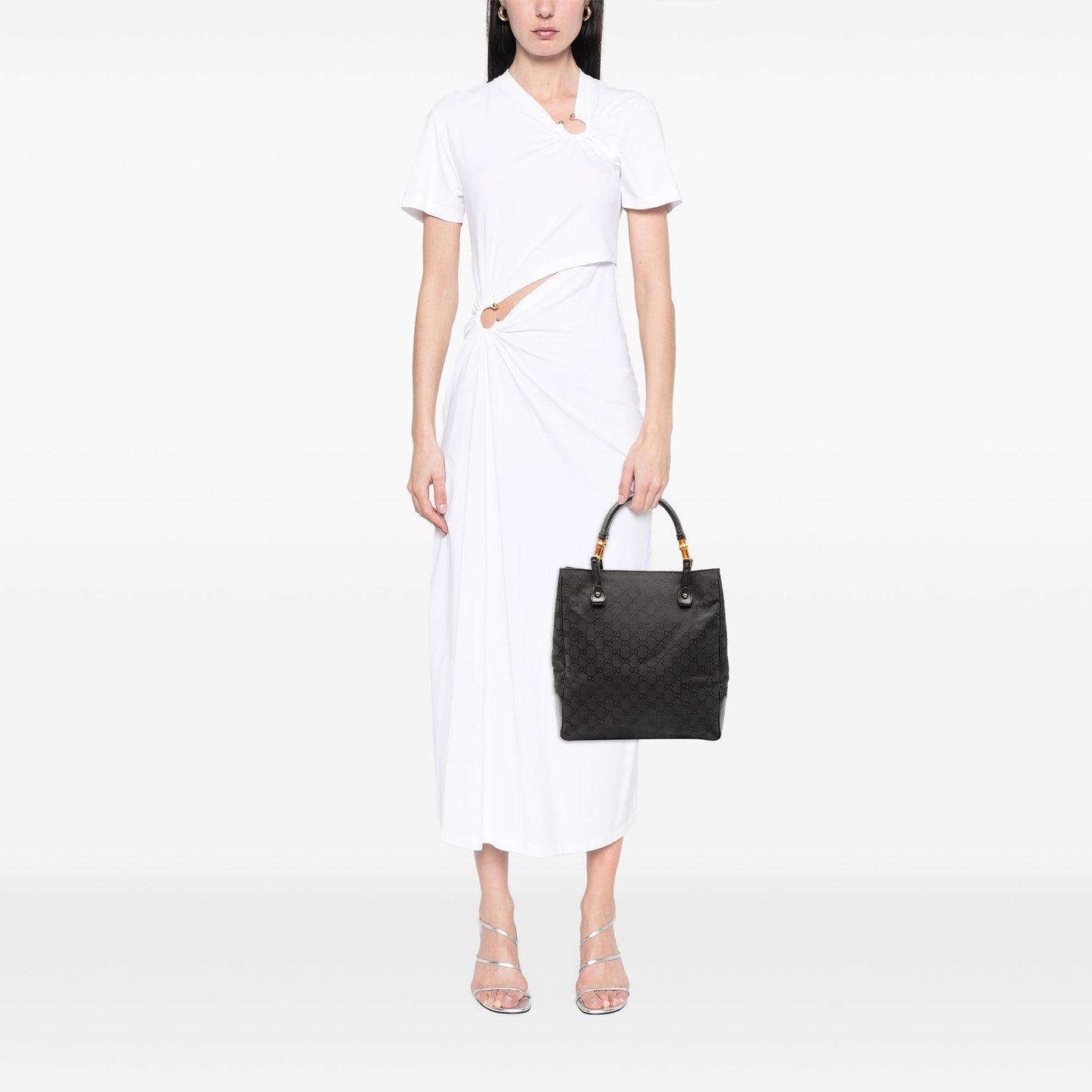 Gucci GG Canvas Bamboo Tote