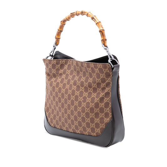 Gucci GG Canvas Bamboo Web Satchel
