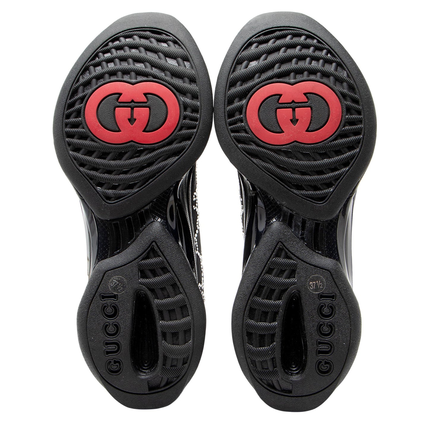 Gucci GG Canvas Crystal Run Sneakers - Size 7.5 / 37.5