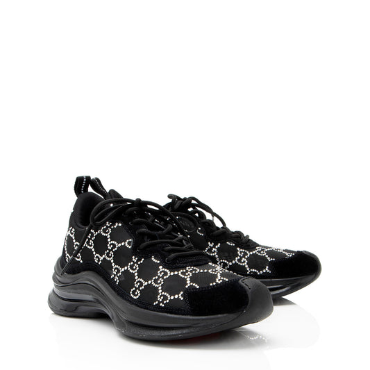 Gucci GG Canvas Crystal Run Sneakers - Size 7.5 / 37.5