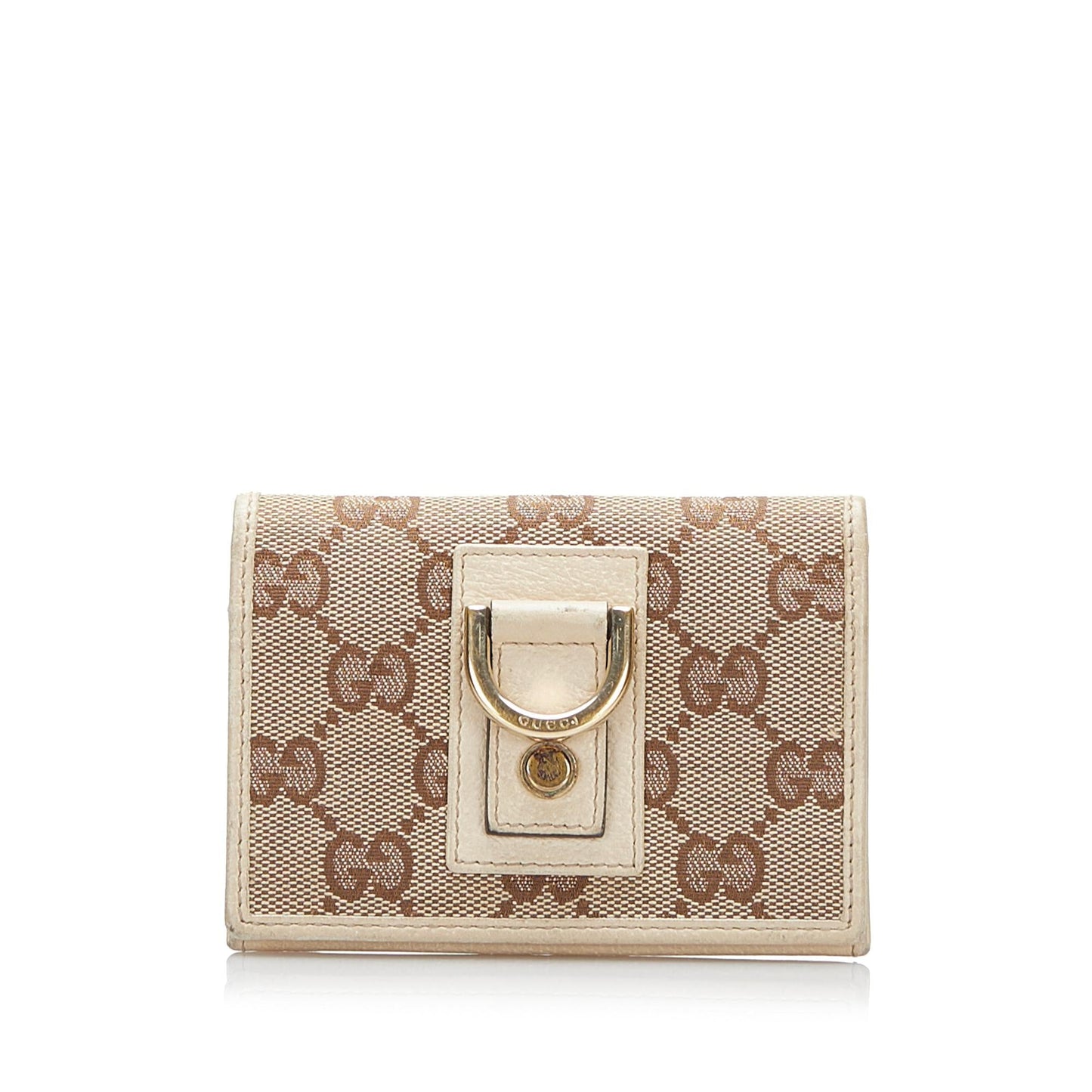 Gucci GG Canvas D-Ring Card Holder (SHG-b43eqy)