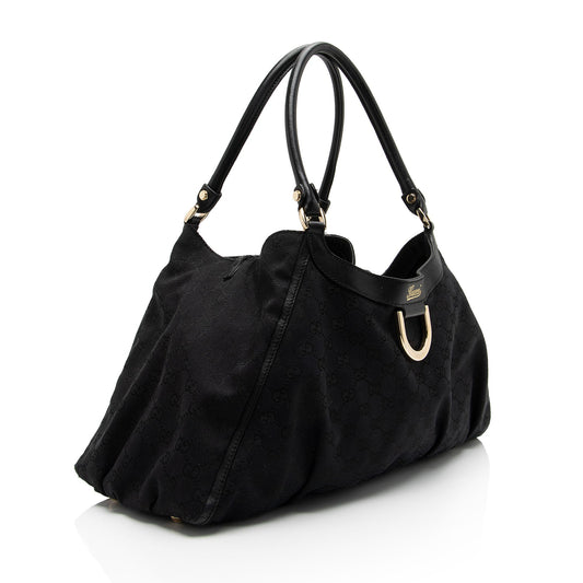 Luxury Gucci Trending 2025 GG Canvas D Ring Large Hobo (SHF-dhCol9)