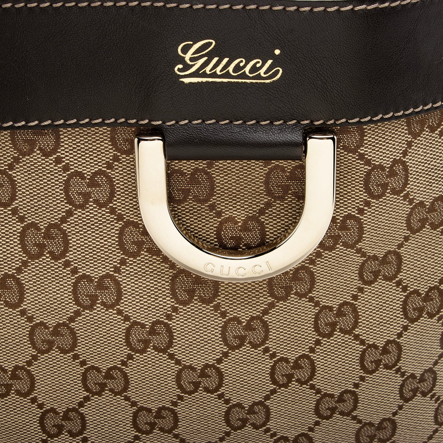 Gucci GG Canvas D Ring Medium Tote (SHF-22442)