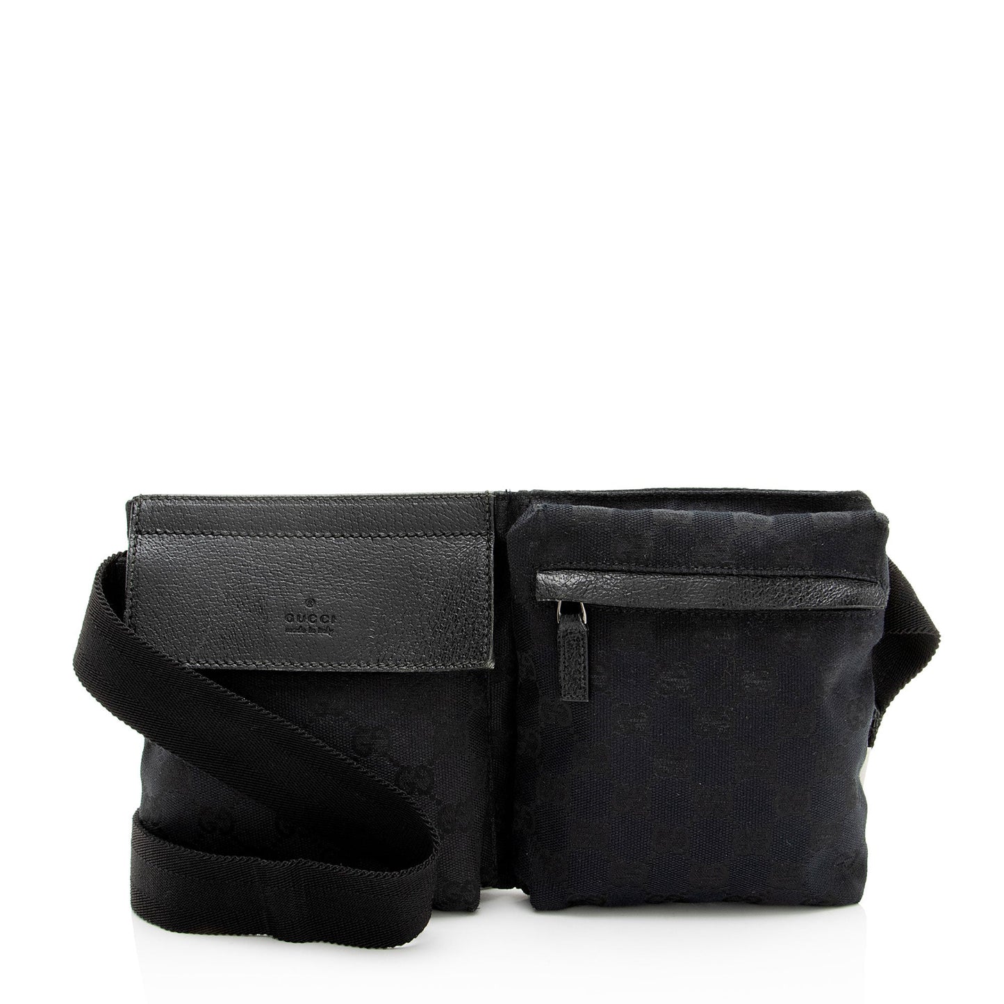 Gucci GG Canvas Double Pocket Belt Bag