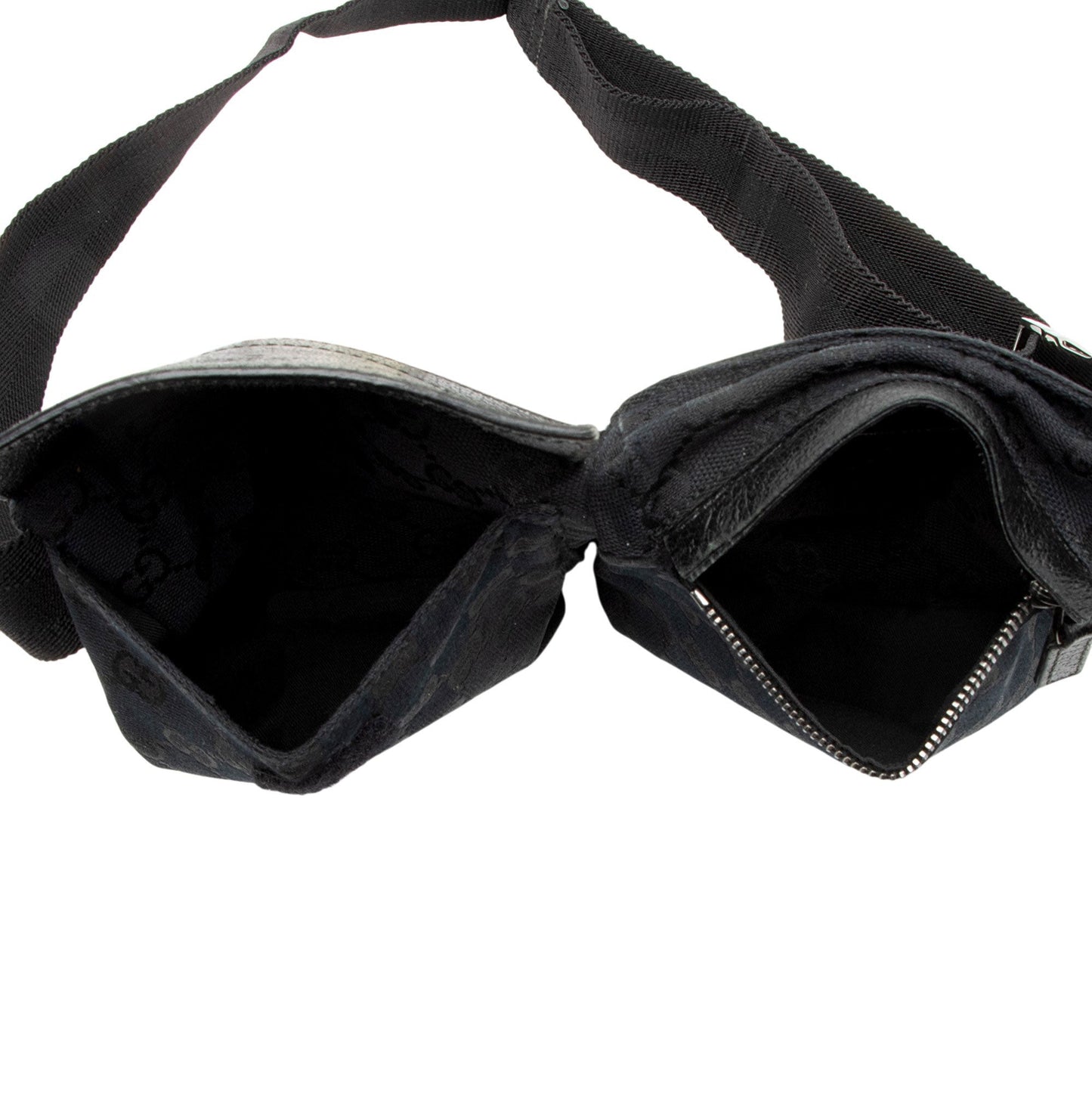 Gucci GG Canvas Double Pocket Belt Bag