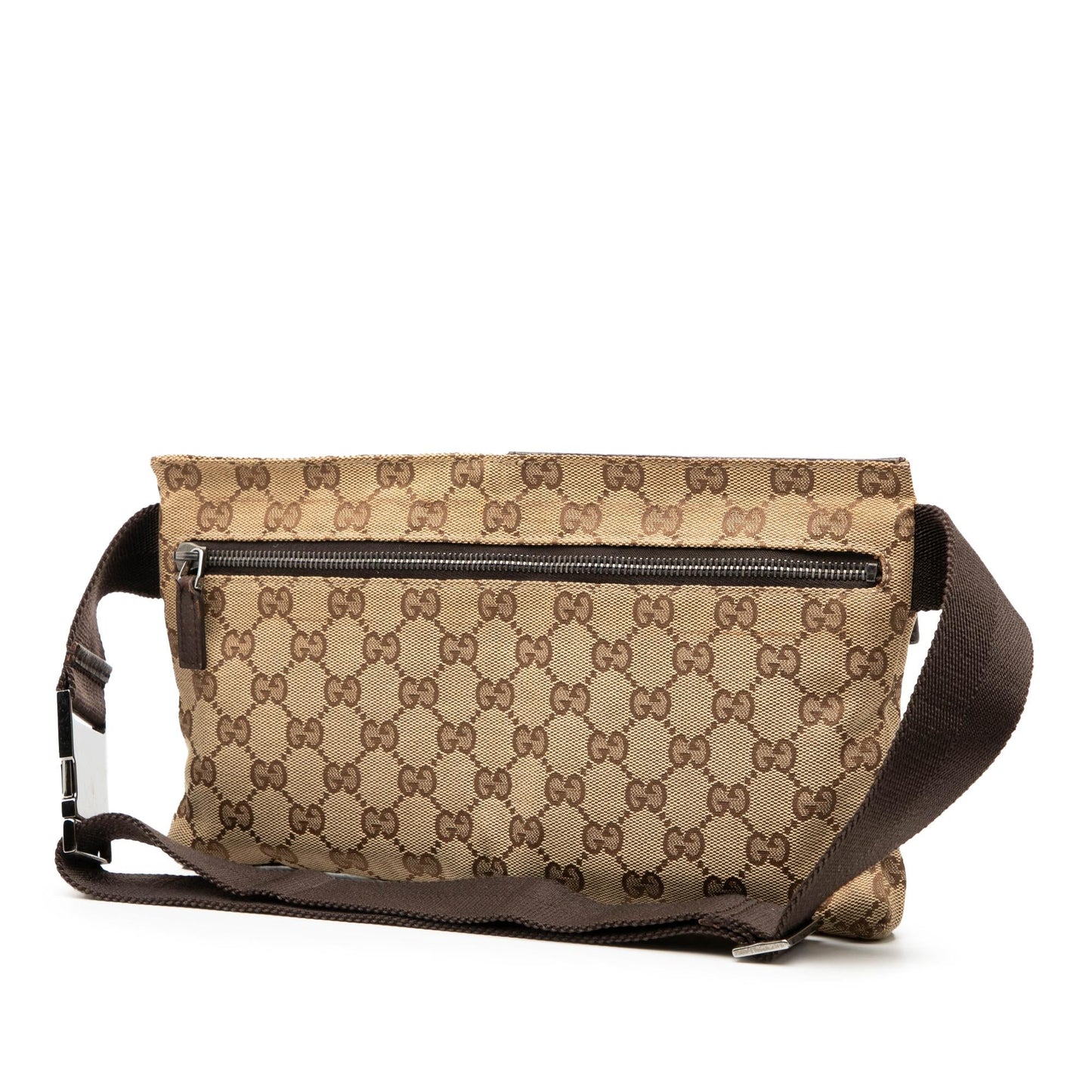 Gucci GG Canvas Double Pocket Belt Bag