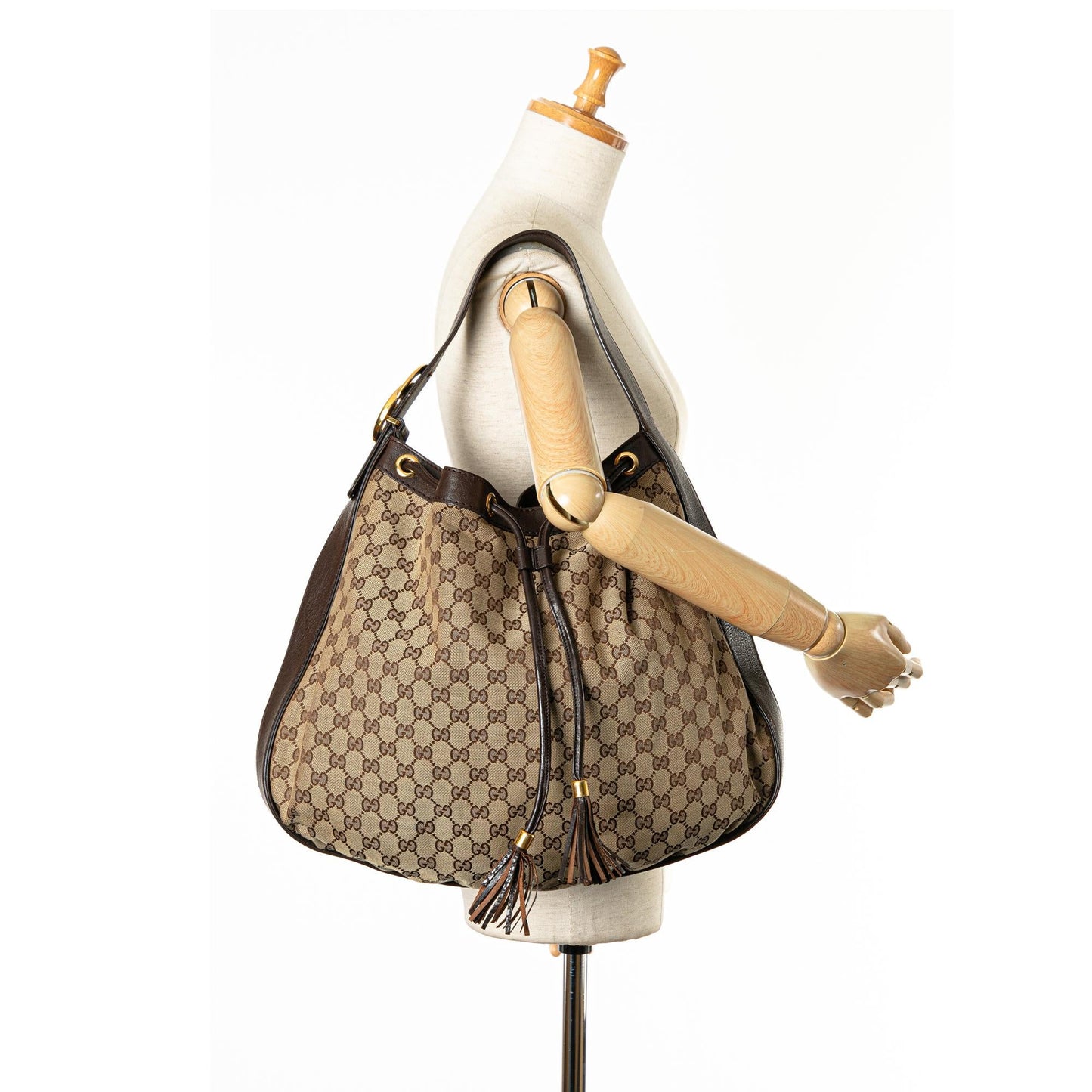 Gucci GG Canvas Interlocking Icon Drawstring Hobo (SHG-lDQuIe)